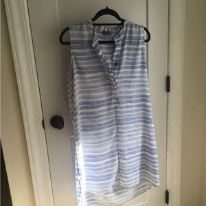 Vince Camuto Blue and White Striped Dress